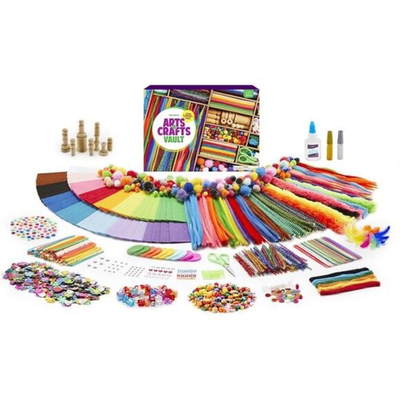 Arts and Crafts Vault - 1000+ Piece Craft Supplies Kit in a Box for Kids Ages 4 - Picture 4 of 8